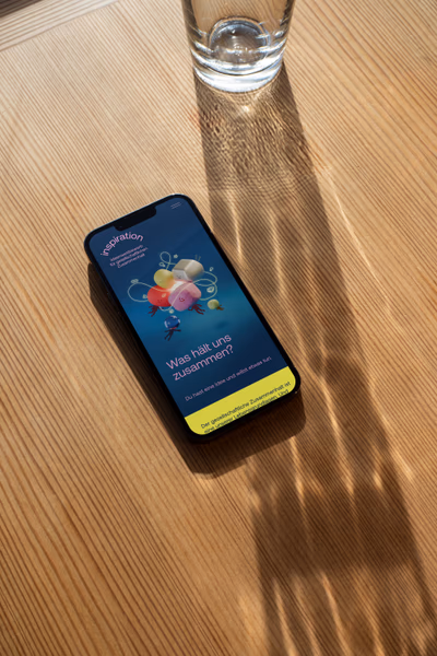 Website des Ideenwettbewerbs der Burgergemeinde Bern auf Mobile