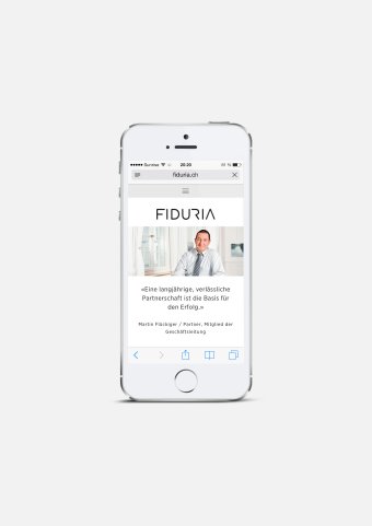 Responsive Webdesign FIDURIA Mobile NOORD