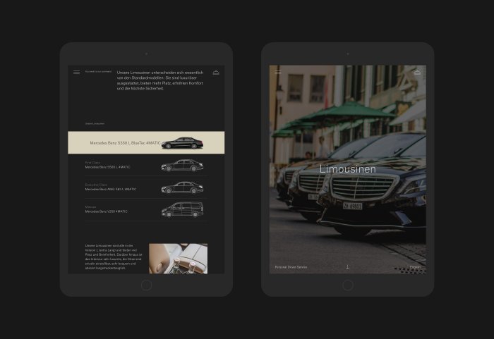 Dursun Limousine Webdesign Tablet