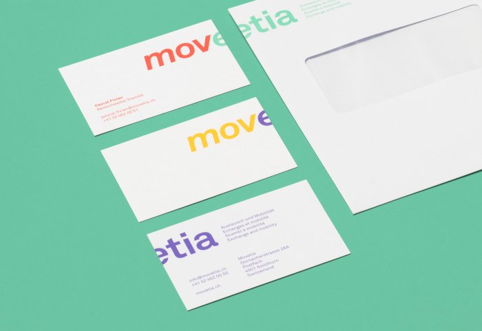 Different colours business cards